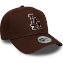 siltovka-zaoblena-hneda-snapback-9forty-e-frame-team-outline-los-angeles-dodgers-mlb-new-era