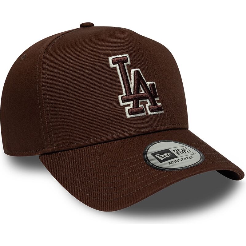 siltovka-zaoblena-hneda-snapback-9forty-e-frame-team-outline-los-angeles-dodgers-mlb-new-era