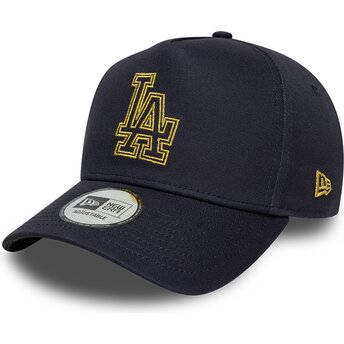 Šiltovka zaoblená tmavomodrá snapback 9FORTY dorado E Frame Metallic Outline Los Angeles Dodgers MLB New Era