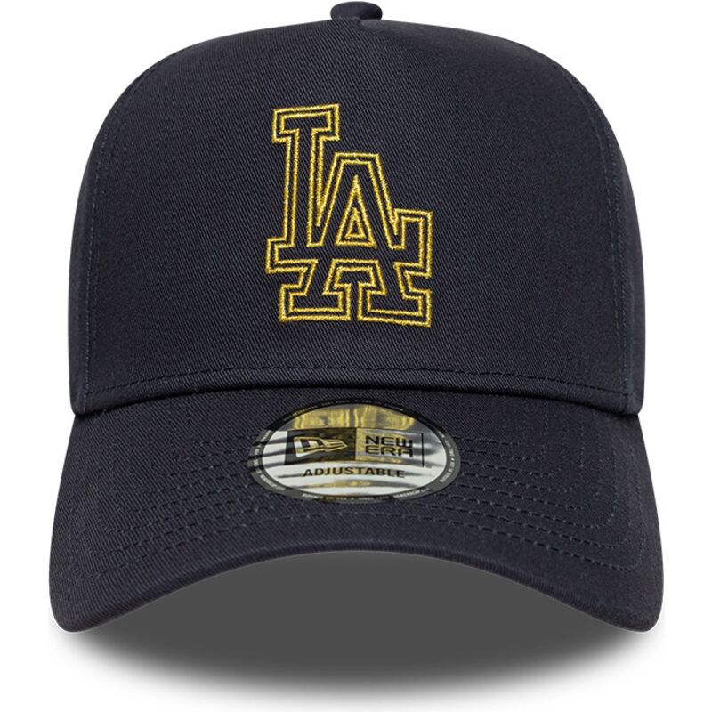 siltovka-zaoblena-tmavomodra-snapback-9forty-dorado-e-frame-metallic-outline-los-angeles-dodgers-mlb-new-era