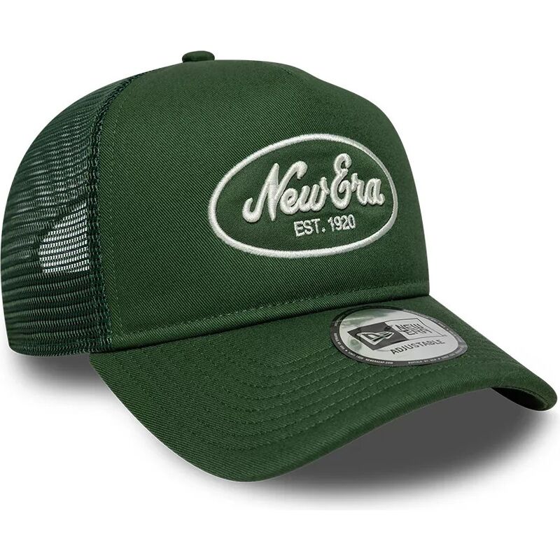 siltovka-zaoblena-zelena-snapback-a-frame-oval-patch-foam-new-era