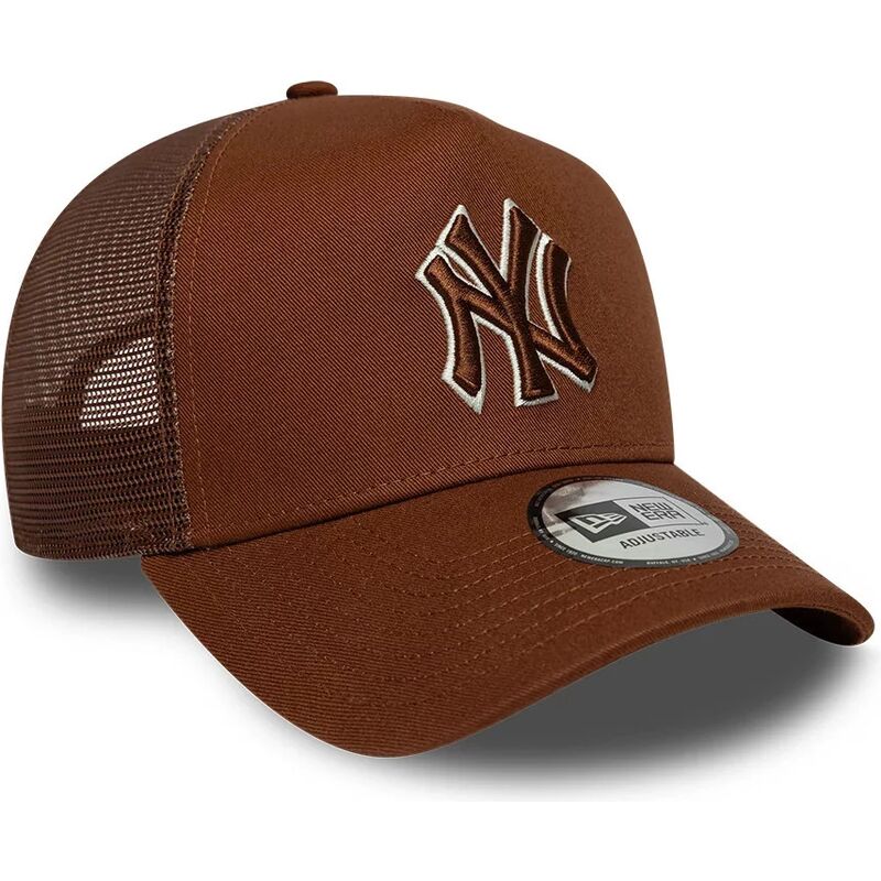 siltovka-zaoblena-hneda-snapback-e-frame-outline-new-york-yankees-mlb-new-era