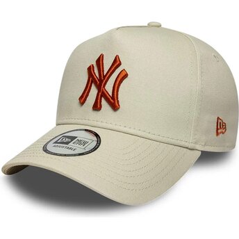 Šiltovka zaoblená béžová snapback E Frame League Essential New York Yankees MLB New Era