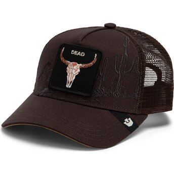 Šiltovka zaoblená hnedá snapback Skull Badlands Dead The Farm Goorin Bros.