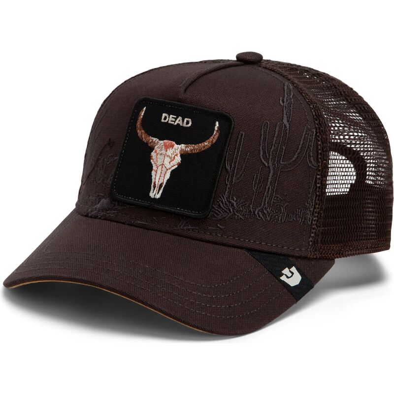 siltovka-zaoblena-hneda-snapback-skull-badlands-dead-the-farm-goorin-bros