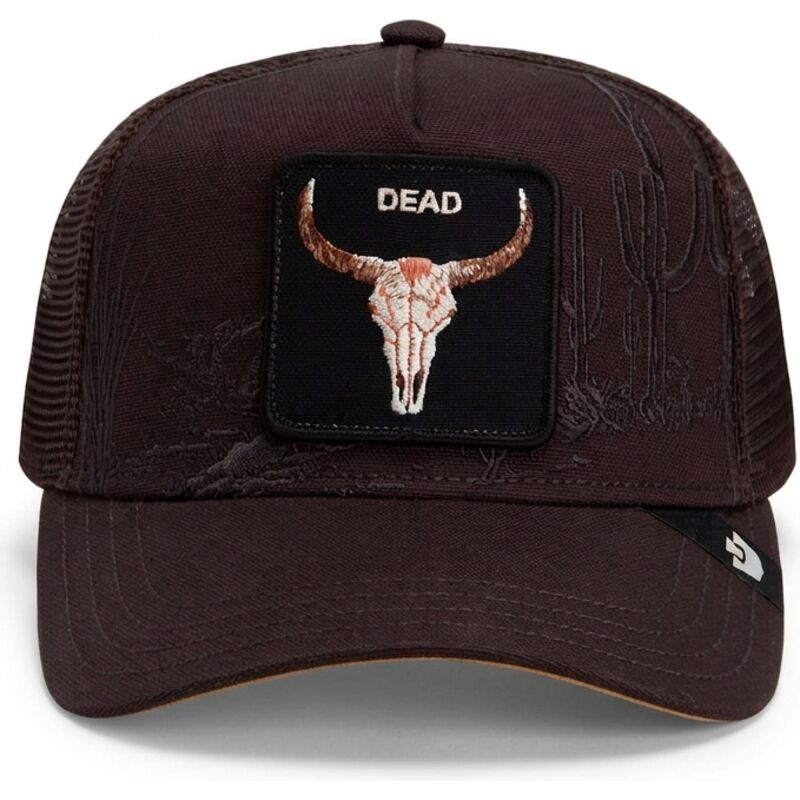 siltovka-zaoblena-hneda-snapback-skull-badlands-dead-the-farm-goorin-bros