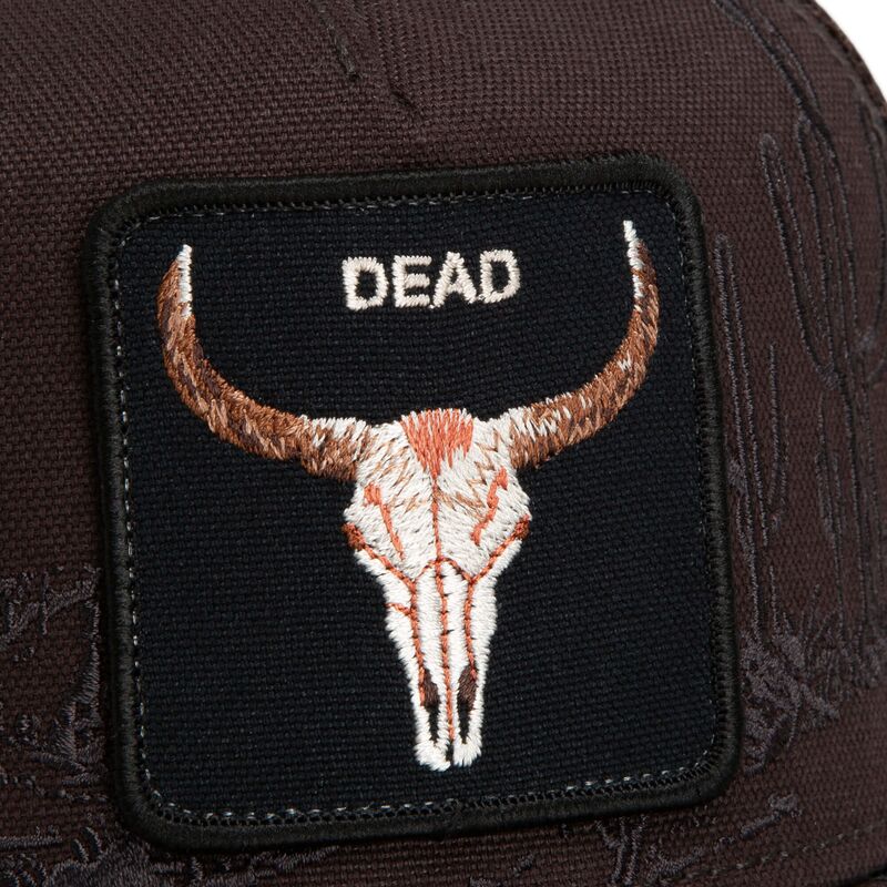 siltovka-zaoblena-hneda-snapback-skull-badlands-dead-the-farm-goorin-bros