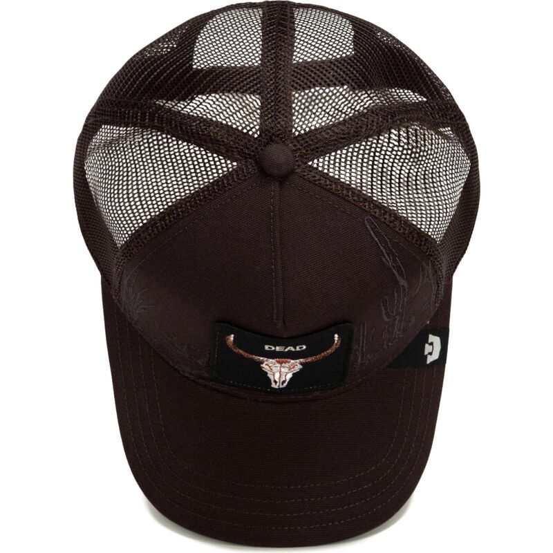 siltovka-zaoblena-hneda-snapback-skull-badlands-dead-the-farm-goorin-bros