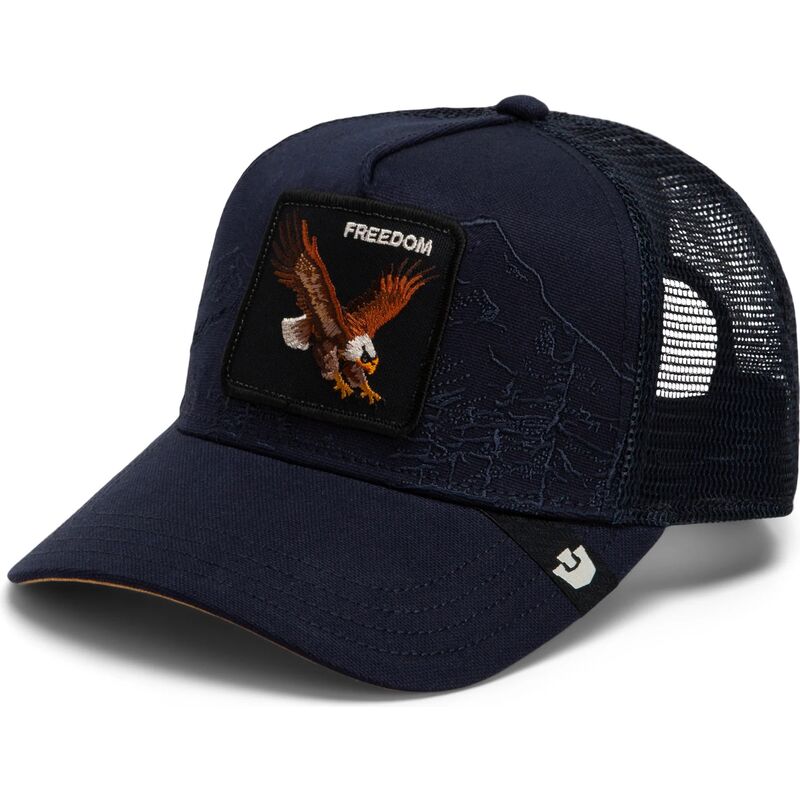 siltovka-zaoblena-tmavomodra-snapback-eagle-badlands-freedom-the-farm-goorin-bros