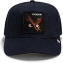 siltovka-zaoblena-tmavomodra-snapback-eagle-badlands-freedom-the-farm-goorin-bros