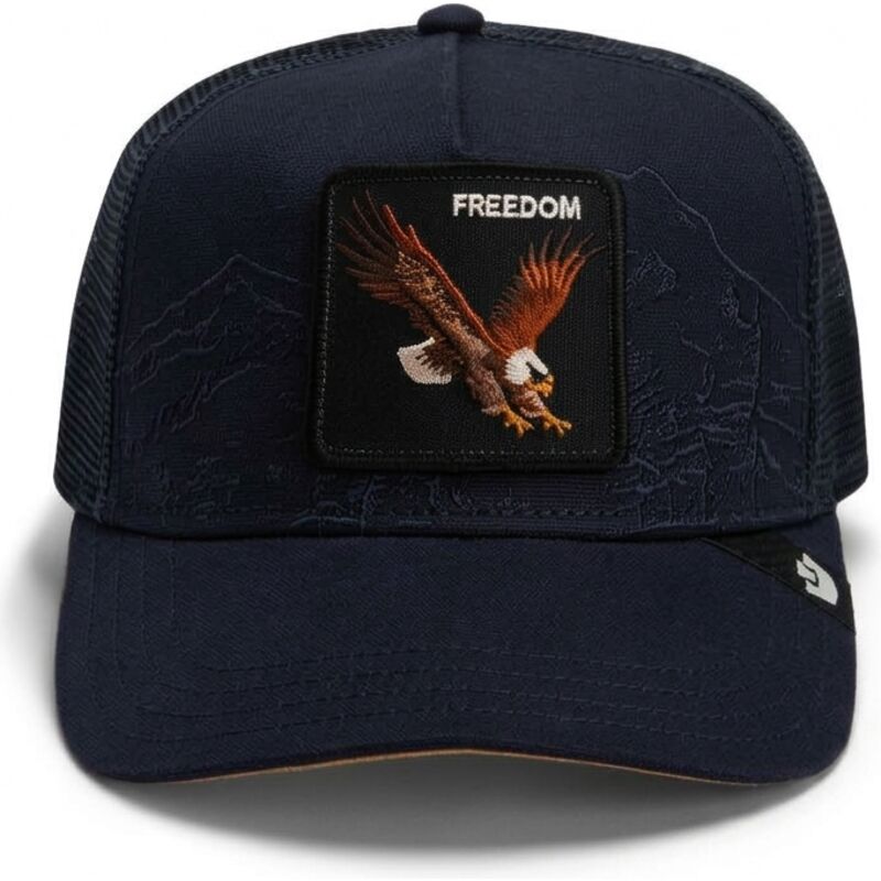 siltovka-zaoblena-tmavomodra-snapback-eagle-badlands-freedom-the-farm-goorin-bros