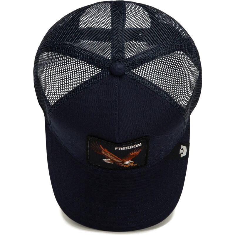 siltovka-zaoblena-tmavomodra-snapback-eagle-badlands-freedom-the-farm-goorin-bros