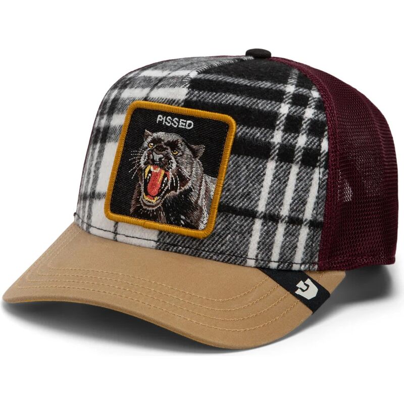 siltovka-zaoblena-viacfarebna-snapback-brit-panther-check-mate-pissed-the-farm-goorin-bros