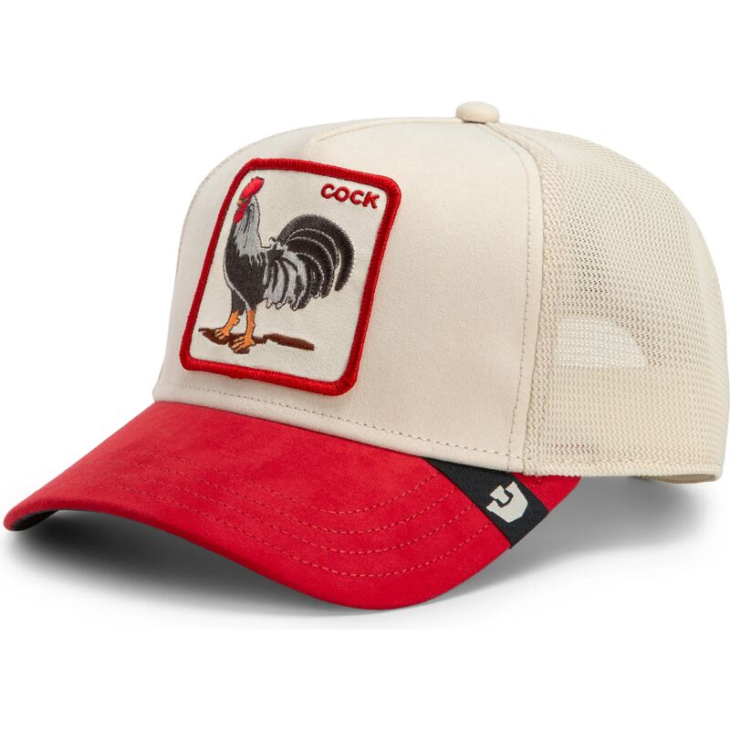 siltovka-zaoblena-cervena-snapback-the-suede-rooster-microsuede-cock-the-farm-goorin-bros