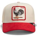 siltovka-zaoblena-cervena-snapback-the-suede-rooster-microsuede-cock-the-farm-goorin-bros