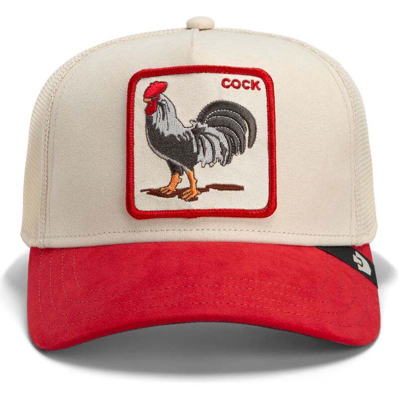 siltovka-zaoblena-cervena-snapback-the-suede-rooster-microsuede-cock-the-farm-goorin-bros