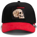 siltovka-zaoblena-cierna-snapback-cancelled-skull-microsuede-the-farm-goorin-bros