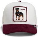 siltovka-zaoblena-biely-snapback-suede-alpha-microsuede-the-farm-goorin-bros