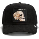 siltovka-zaoblena-cierna-snapback-suede-cancelled-skull-microsuede-the-farm-goorin-bros