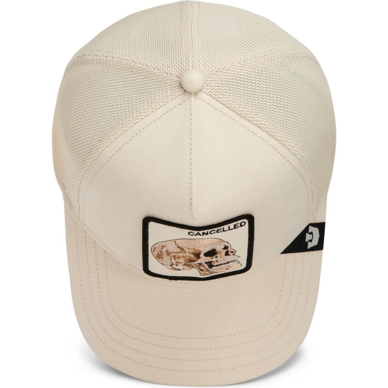 siltovka-zaoblena-bezova-snapback-suede-cancelled-skull-microsuede-the-farm-goorin-bros