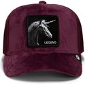 siltovka-zaoblena-cervena-snapback-velour-legend-the-farm-goorin-bros