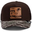 siltovka-zaoblena-hneda-snapback-engraved-dog-camo-glitch-the-farm-goorin-bros