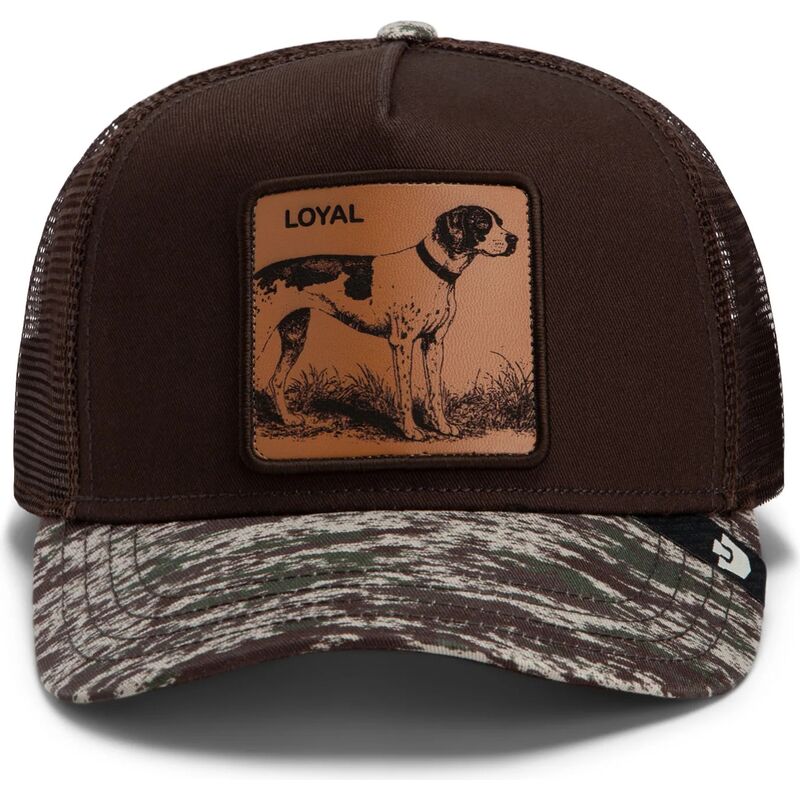 siltovka-zaoblena-hneda-snapback-engraved-dog-camo-glitch-the-farm-goorin-bros