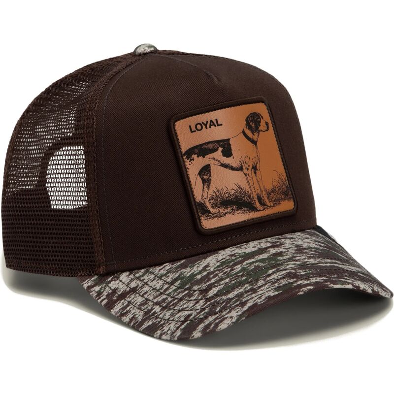 siltovka-zaoblena-hneda-snapback-engraved-dog-camo-glitch-the-farm-goorin-bros