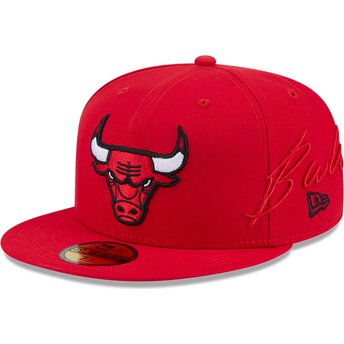 Šiltovka rovná červená upravená 59FIFTY Side Script Chicago Bulls NBA New Era