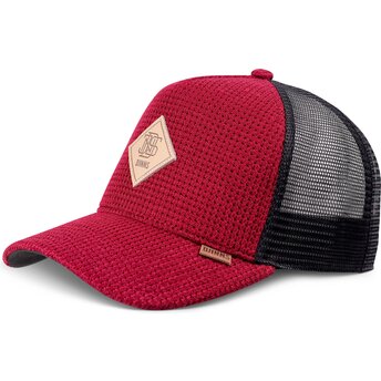 Šiltovka zaoblená červená snapback HFT Knitted Fab Djinns