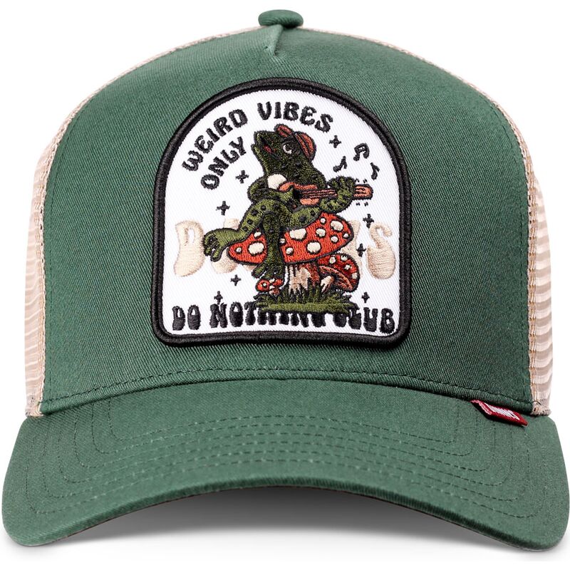 siltovka-zaoblena-zelena-snapback-hft-do-nothing-club-weird-vibes-frog-djinns
