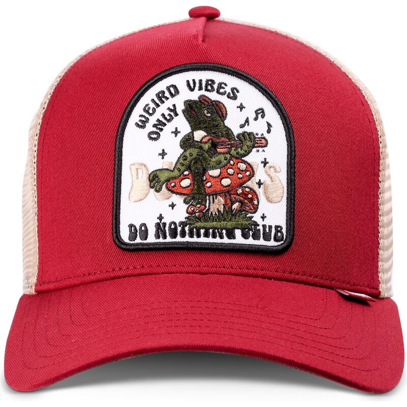 siltovka-zaoblena-cervena-snapback-hft-do-nothing-club-weird-vibes-frog-djinns