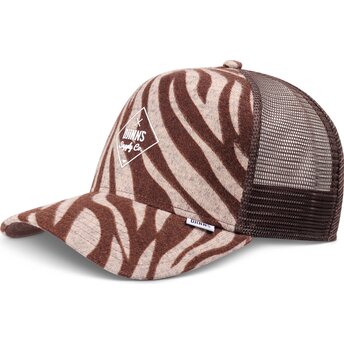 Šiltovka zaoblená hnedá snapback HFT Rubbertigerstripes Djinns