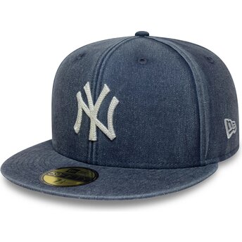 Šiltovka rovná tmavomodrá upravená 59FIFTY Washed New York Yankees MLB New Era