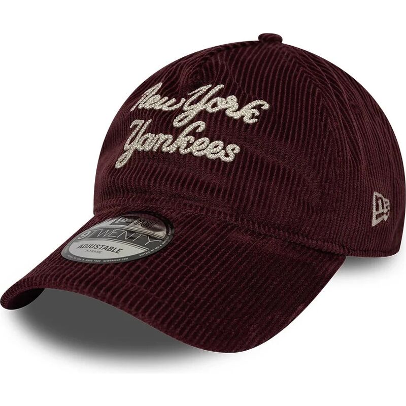 siltovka-zaoblena-cervena-nastavitelny-9twenty-a-frame-cord-script-new-york-yankees-mlb-new-era