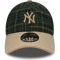 siltovka-zaoblena-zelena-nastavitelny-9twenty-mix-check-new-york-yankees-mlb-new-era