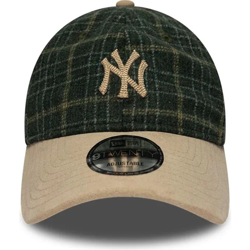 siltovka-zaoblena-zelena-nastavitelny-9twenty-mix-check-new-york-yankees-mlb-new-era