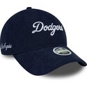 siltovka-zaoblena-tmavomodra-nastavitelny-9twenty-cord-script-los-angeles-dodgers-mlb-new-era