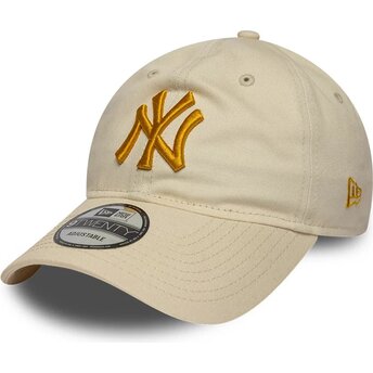 Šiltovka zaoblená béžová nastaviteľný dorado 9TWENTY League Essential New York Yankees MLB New Era