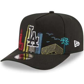 Šiltovka zaoblená čierna snapback 9FIFTY A Frame Precurved Skyline Los Angeles Dodgers MLB New Era