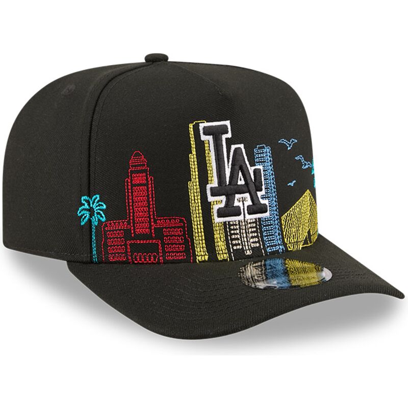 siltovka-zaoblena-cierna-snapback-9fifty-a-frame-precurved-skyline-los-angeles-dodgers-mlb-new-era