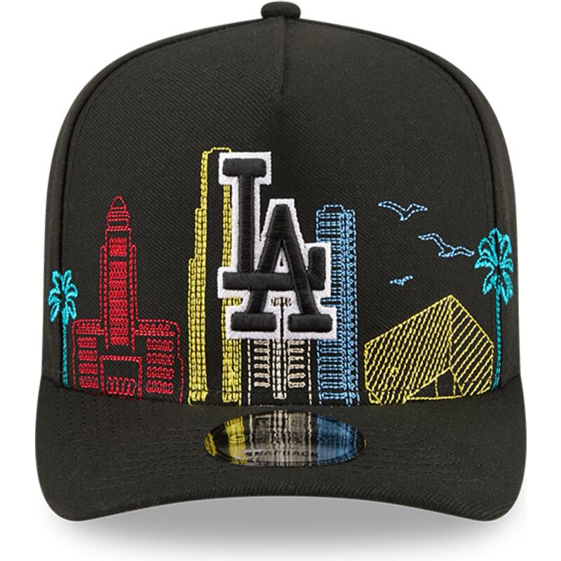 siltovka-zaoblena-cierna-snapback-9fifty-a-frame-precurved-skyline-los-angeles-dodgers-mlb-new-era
