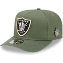 siltovka-zaoblena-zelena-snapback-9fifty-a-frame-precurved-side-pin-las-vegas-raiders-nfl-new-era