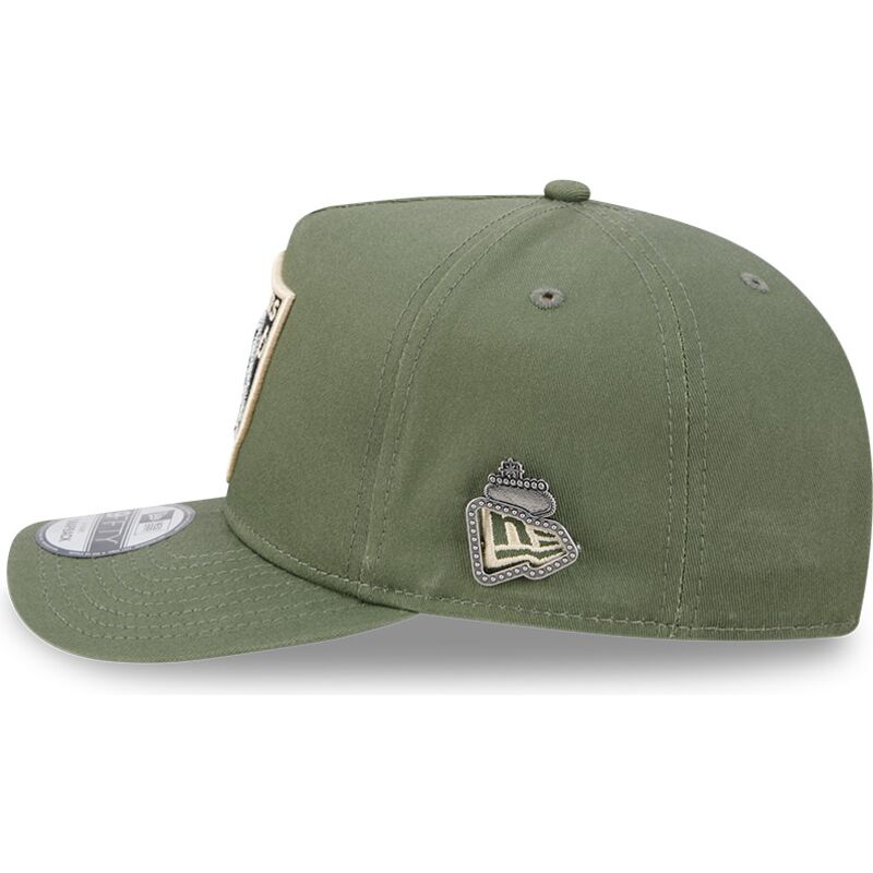 siltovka-zaoblena-zelena-snapback-9fifty-a-frame-precurved-side-pin-las-vegas-raiders-nfl-new-era
