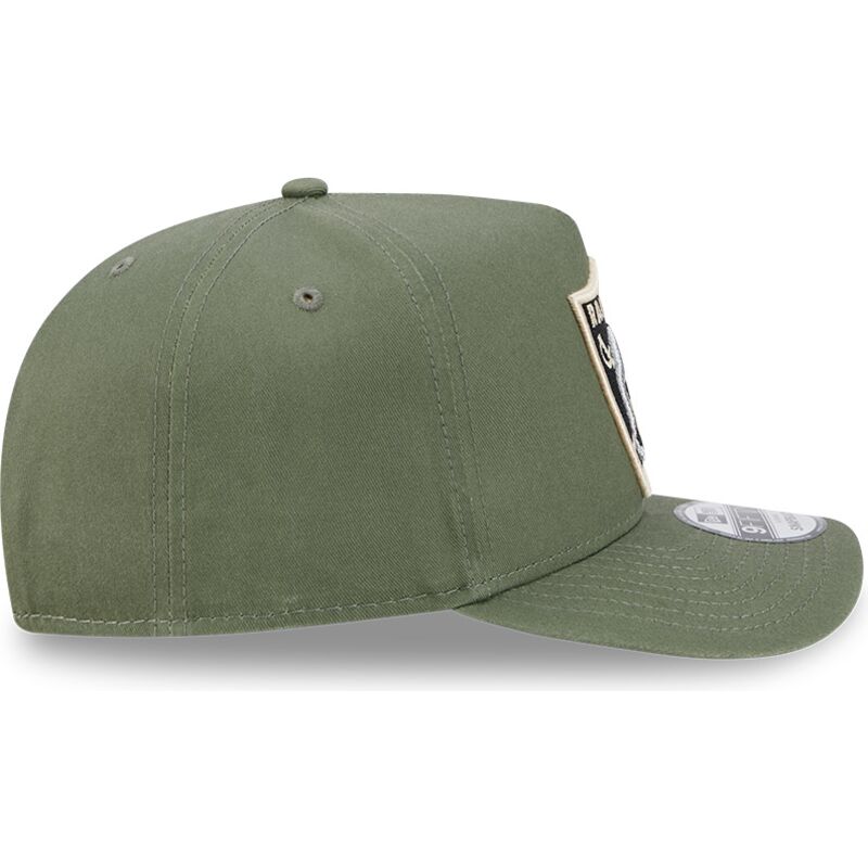 siltovka-zaoblena-zelena-snapback-9fifty-a-frame-precurved-side-pin-las-vegas-raiders-nfl-new-era