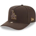 siltovka-zaoblena-hneda-snapback-9fifty-a-frame-precurved-visor-pin-los-angeles-dodgers-mlb-new-era