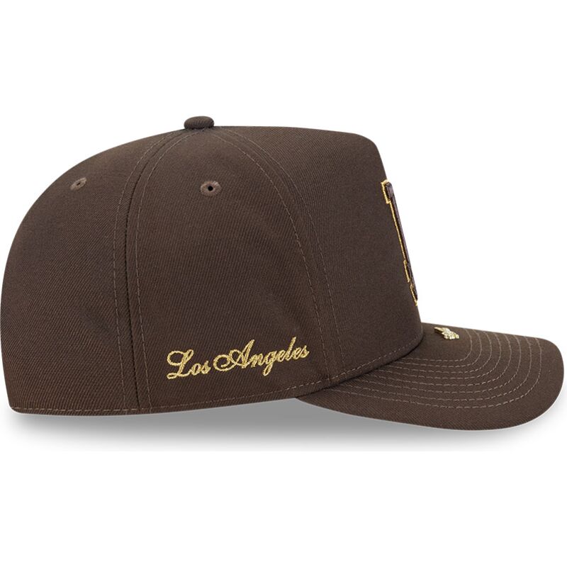 siltovka-zaoblena-hneda-snapback-9fifty-a-frame-precurved-visor-pin-los-angeles-dodgers-mlb-new-era