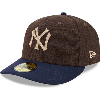 Šiltovka zaoblená hnedá upravená 59FIFTY Precurved New York Yankees MLB New Era