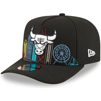 Šiltovka zaoblená čierna snapback 9FIFTY A Frame Precurved Skyline Chicago Bulls NBA New Era