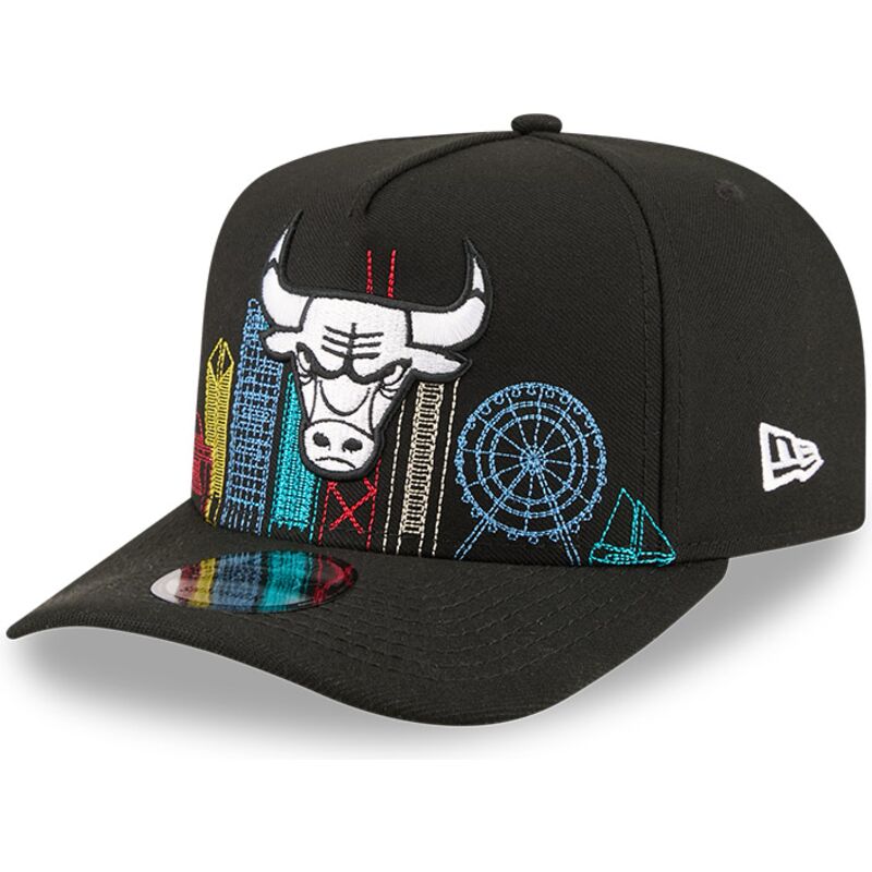 siltovka-zaoblena-cierna-snapback-9fifty-a-frame-precurved-skyline-chicago-bulls-nba-new-era